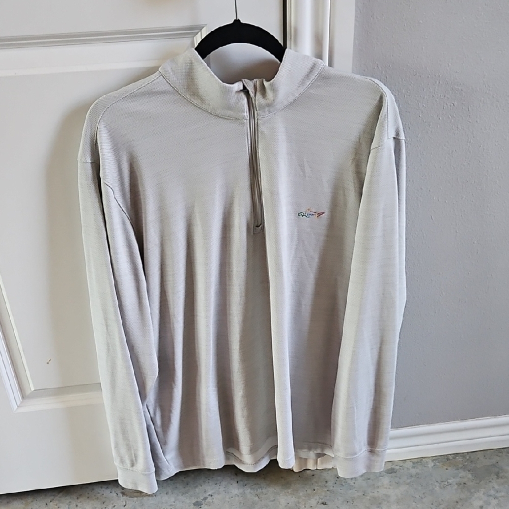 Greg Norman Collection Men's Gray Zip-Up Sweater